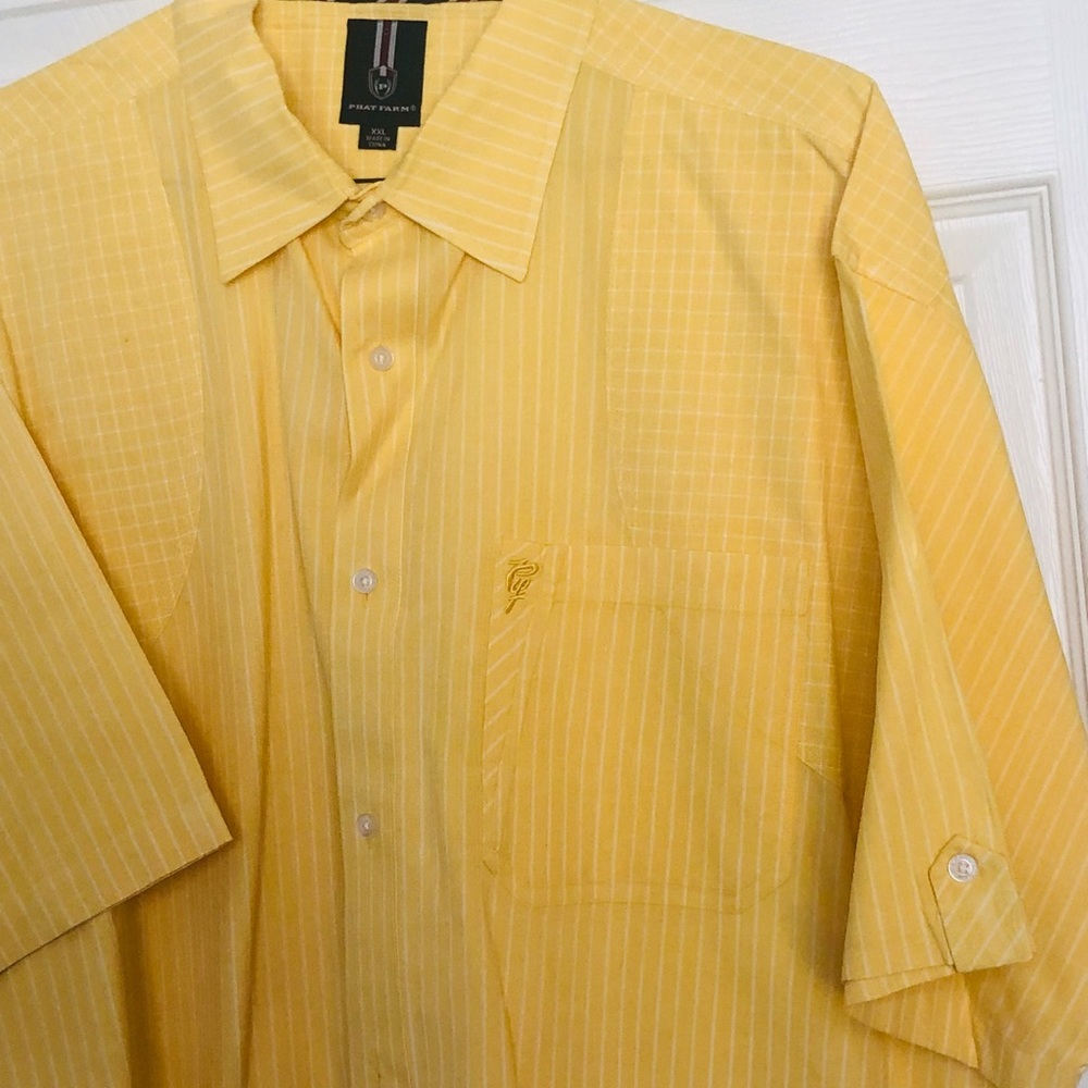 Men’s Sz2xl Designr Phat Farm, Canary Yellow&White
